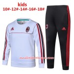 Enfant AC Milan Ensemble Sweat d'entrainement 2017-18 Blanc
